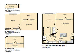 A4 - 1 Bedroom 12102 floor plan